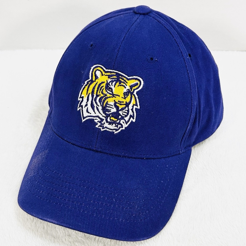 LSU Tigers Captivating Mascot Logo‎ Hat Cap Adjustable Strapback Purple NCAA